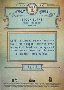 2020 Topps Gypsy Queen #28 Brock Burke Back