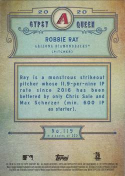2020 Topps Gypsy Queen #119 Robbie Ray Back
