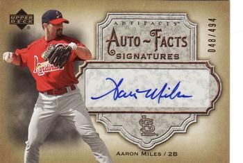 2006 Upper Deck Artifacts - Auto-Facts Signatures #AF-AM Aaron Miles Front