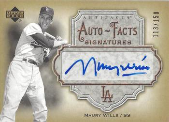 2006 Upper Deck Artifacts - Auto-Facts Signatures #AF-MW Maury Wills Front