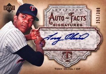 2006 Upper Deck Artifacts - Auto-Facts Signatures #AF-TO Tony Oliva Front