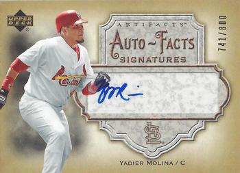 2006 Upper Deck Artifacts - Auto-Facts Signatures #AF-YM Yadier Molina Front