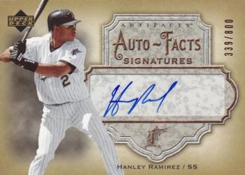 2006 Upper Deck Artifacts - Auto-Facts Signatures #AF-HR Hanley Ramirez Front