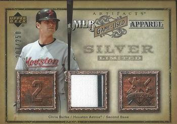 2006 Upper Deck Artifacts - MLB Game-Used Apparel Silver Limited #MLB-CB Chris Burke Front