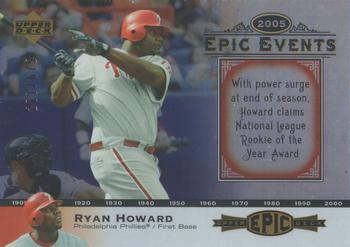2006 Upper Deck Epic - Events #EE1 Ryan Howard Front