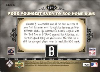2006 Upper Deck Epic - Events #EE95 Jimmie Foxx Back
