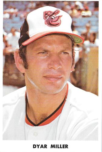 1975 Baltimore Orioles Photocards #NNO Dyar Miller Front