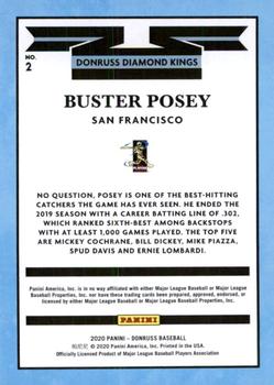2020 Donruss #2 Buster Posey Back