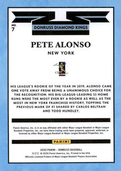 2020 Donruss #7 Pete Alonso Back