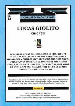 2020 Donruss #12 Lucas Giolito Back