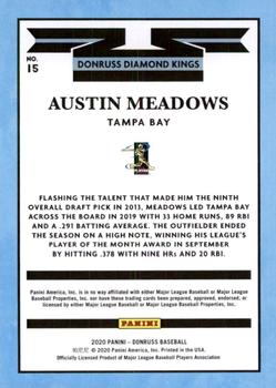 2020 Donruss #15 Austin Meadows Back