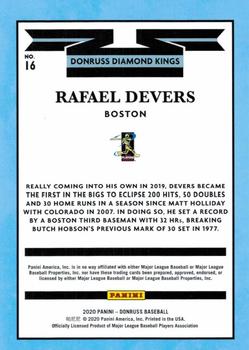 2020 Donruss #16 Rafael Devers Back