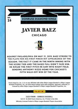 2020 Donruss #26 Javier Baez Back