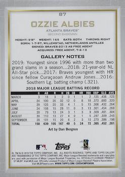 2019 Topps Gallery #87 Ozzie Albies Back
