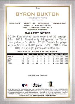 2019 Topps Gallery #94 Byron Buxton Back