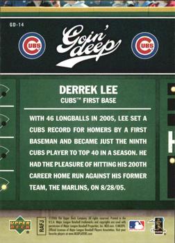 2006 Upper Deck First Pitch - Goin Deep #GD-14 Derrek Lee Back