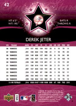 2006 Upper Deck Future Stars - Purple #42 Derek Jeter Back