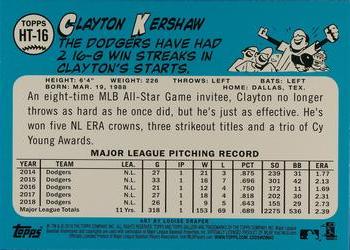 2019 Topps Gallery - Heritage #HT-16 Clayton Kershaw Back