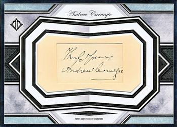 2019 Topps Transcendent Collection - Oversized Cut Signature Box Topper #TCS-AC Andrew Carnegie Front