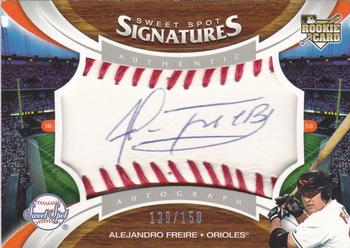 2006 Upper Deck Sweet Spot - Signatures Red Stitch Blue Ink #155 Alejandro Freire Front