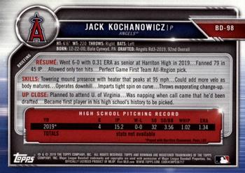 2019 Bowman Draft - Green #BD-98 Jack Kochanowicz Back