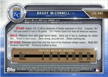 2019 Bowman Draft - Chrome Draft Pick Autographs #CDA-BMC Brady McConnell Back
