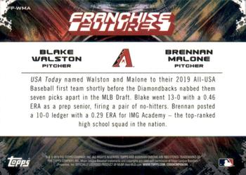 2019 Bowman Draft - Franchise Futures #FF-WMA Blake Walston / Brennan Malone Back
