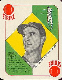 1951 Topps Blue Backs #35 Tommy Byrne Front