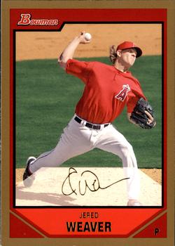 2007 Bowman - Gold #4 Jered Weaver Front