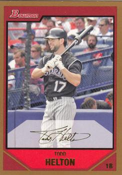 2007 Bowman - Gold #96 Todd Helton Front