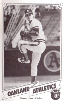 1987 Oakland Athletics Smokey Bear Color-Grams Postcards - Photo Card #NNO Moose Haas Front