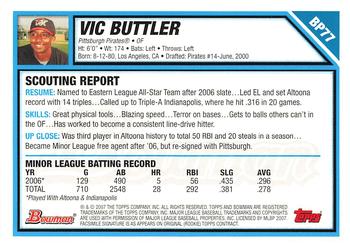 2007 Bowman - Prospects #BP77 Vic Buttler Back
