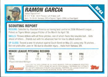2007 Bowman - Prospects Gold #BP44 Ramon Garcia Back