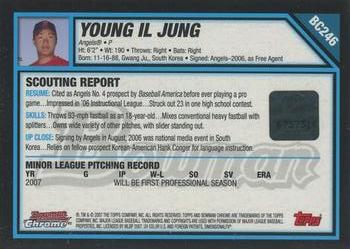 2007 Bowman Chrome - Prospects #BC246 Yung-Il Jung Back