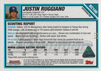 2007 Bowman Chrome - Prospects SuperFractors #BC100 Justin Ruggiano Back