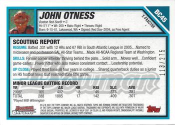 2007 Bowman Chrome - Prospects X-Fractors #BC45 John Otness Back