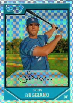 2007 Bowman Chrome - Prospects X-Fractors #BC100 Justin Ruggiano Front