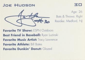 1997 Dunkin' Donuts Pawtucket Red Sox #NNO Joe Hudson Back