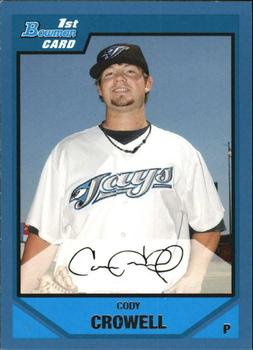 2007 Bowman Draft Picks & Prospects - Prospects Blue #BDPP1 Cody Crowell Front