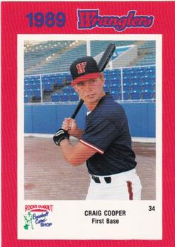 1989 Rock's Dugout Wichita Wranglers Red Border #NNO Craig Cooper Front