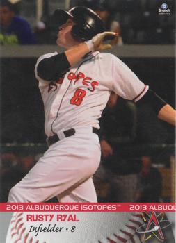 2013 Brandt Albuquerque Isotopes #29 Rusty Ryal Front