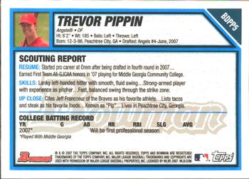 2007 Bowman Draft Picks & Prospects - Prospects Gold #BDPP5 Trevor Pippin Back