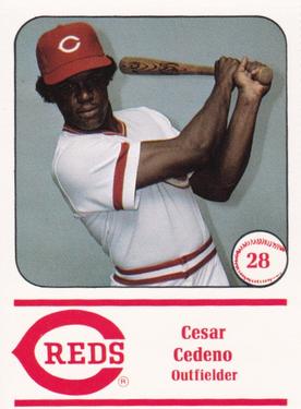 1982 Cincinnati Reds Yearbook Cards #NNO Cesar Cedeno Front