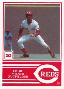 1983 Cincinnati Reds Yearbook Cards #NNO Eddie Milner Front