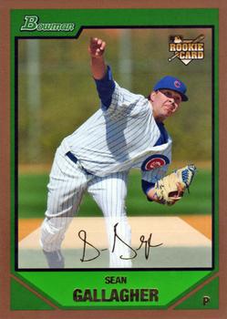 2007 Bowman Draft Picks & Prospects - Gold #BDP22 Sean Gallagher Front