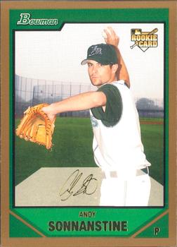 2007 Bowman Draft Picks & Prospects - Gold #BDP44 Andy Sonnanstine Front