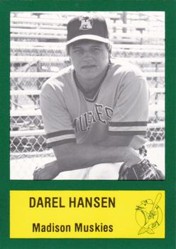 1985 Madison Muskies #12 Darel Hansen Front