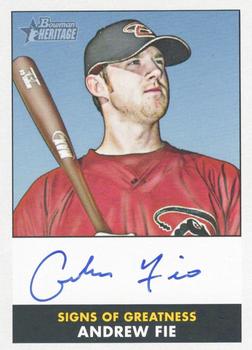 2007 Bowman Heritage - Signs of Greatness #SG-AF Andrew Fie Front
