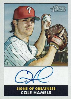 2007 Bowman Heritage - Signs of Greatness #SG-CH Cole Hamels Front