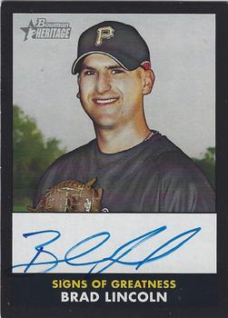 2007 Bowman Heritage - Signs of Greatness Black #SG-BL Brad Lincoln Front